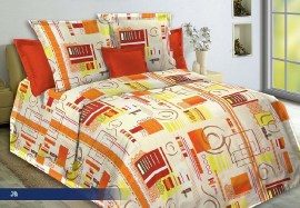 Постельное белье 1,5сп бязь пл 120 рис 1260-6 танура беж