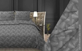 Постельное белье 1,5сп бязь пл 140 гр/м2 188 рис Иллюзия, 8 Вид серый
